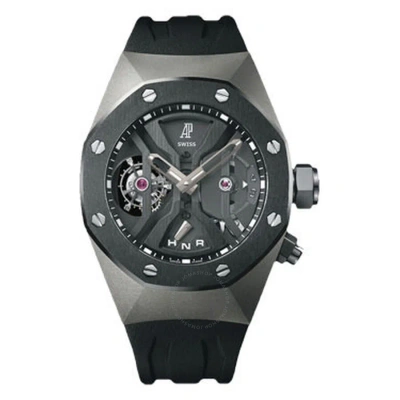 Audemars Piguet Tourbillon Concept Openworked Dial Gmt Titanium Men's Watch 26560io.oo.d002ca.01 In Black