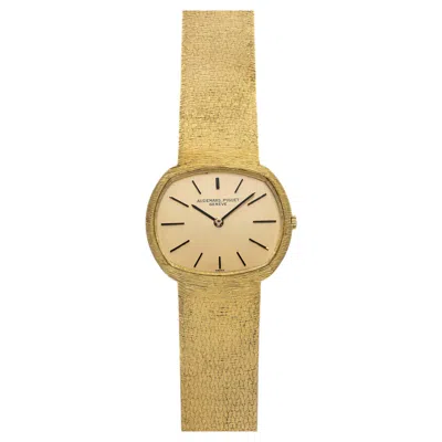 Pre-owned Audemars Piguet Vintage 1960s  18k Yellow Gold Landscape Ellipse Manual Wind 32mm