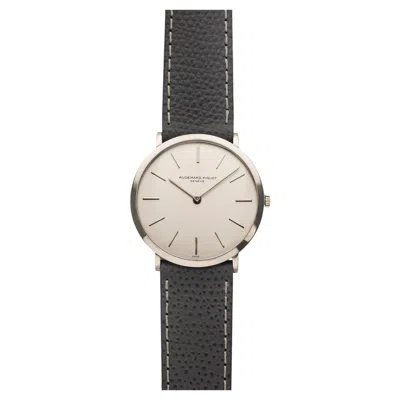 Pre-owned Audemars Piguet Vintage 1960s  Ultra Thin 5259 18k Wg Silver Dial Manual 33 Mm In Multi