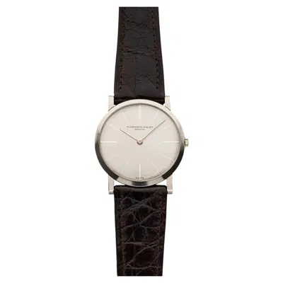 Pre-owned Audemars Piguet Vintage 1968  Ultra Thin 5043bc 18k Wg Grey Dial Manual 32mm In Gray
