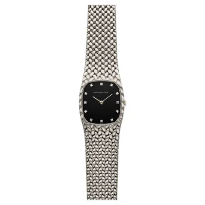 Pre-owned Audemars Piguet Vintage 1970s  Heavy Cobra 18k Wg Black Diamond Dial Manual 27 Mm