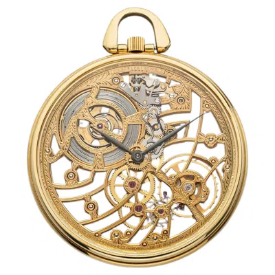 Pre-owned Audemars Piguet Vintage 1970s  Pocket Watch Skeleton 18k Yellow Gold Manual 42mm