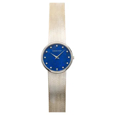 Pre-owned Audemars Piguet Vintage 1970s  Ultra-thin 5286 18k Wg Lapis Lazuli Diamond 31mm In Multiple
