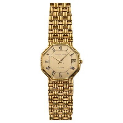 Pre-owned Audemars Piguet Vintage 1970s  Yellow Gold Octagonal Auto Gilt Dial 33mm