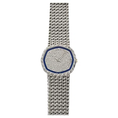 Pre-owned Audemars Piguet Vintage 1980s  18k Wg Lapis Lazuli Diamond Dial Manual 32mm In Multi