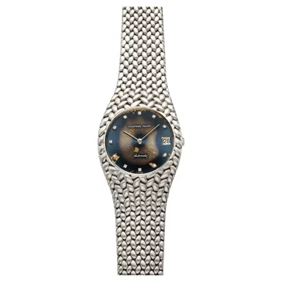 Pre-owned Audemars Piguet Vintage 1980s  Cobra 5403 18k Wg Blue Patina Dial Auto 35mm