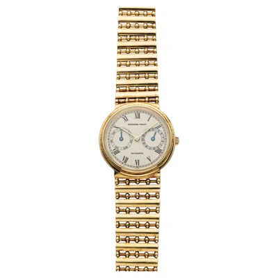 Pre-owned Audemars Piguet Vintage 1980s  Day-date 25573ba 18k Yg Cream Dial Auto 33mm In White