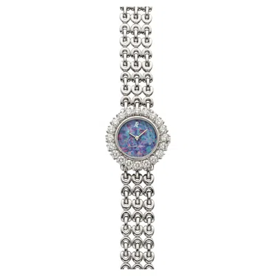 Pre-owned Audemars Piguet Vintage 1980s  Lady 79198/843 18k Wg Opal Diamond Manual 22mm In Multiple