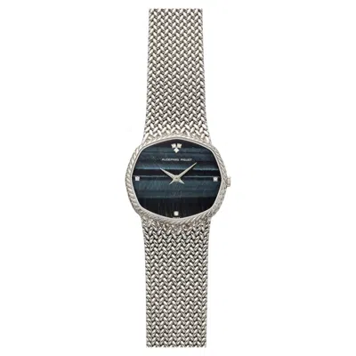 Pre-owned Audemars Piguet Vintage 1980s  Octagonal 18k Wg Hawk's Eye Diamond Manual 30mm In Multiple