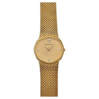 Pre-owned Audemars Piguet Vintage 1980s  Octagonal 18k Yg Diamond Dial Manual 30mm In Multiple