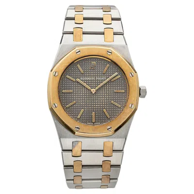 Pre-owned Audemars Piguet Vintage 1980s  Royal Oak 56303sa Two Tone Grey Dial Quartz 33mm In Gray