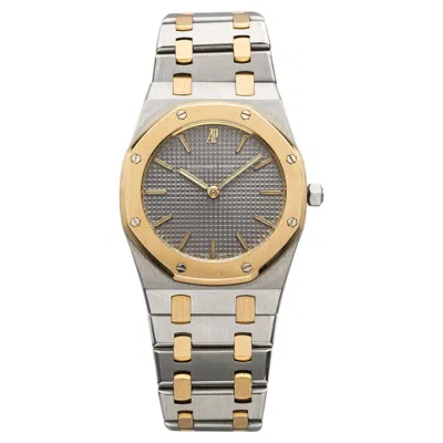Pre-owned Audemars Piguet Vintage 1980s  Royal Oak 56303sa Two Tone Grey Dial Quartz 33mm In Gray