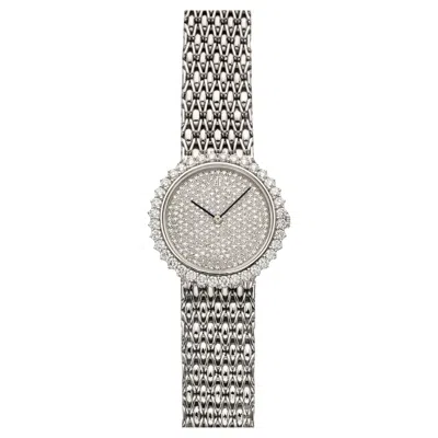 Pre-owned Audemars Piguet Vintage 1990s  White Gold Manual Diamond Pavé Dial 35mm