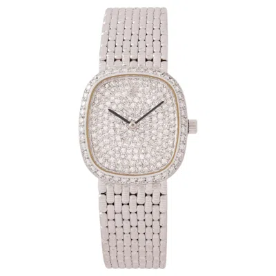 Pre-owned Audemars Piguet Vintage  18k White Gold And Pav� Diamond Dial And Bezel Watch