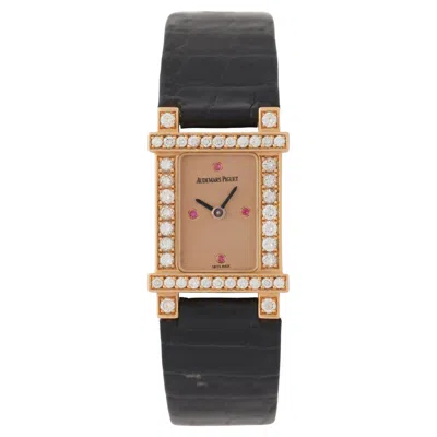Pre-owned Audemars Piguet Vintage  Charleston 18 Karat Diamond Ruby Quartz Watch In Multi