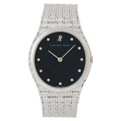 Pre-owned Audemars Piguet Vintage  Model 4443/683 Bamboo 18karat White Gold Watch Box Paper