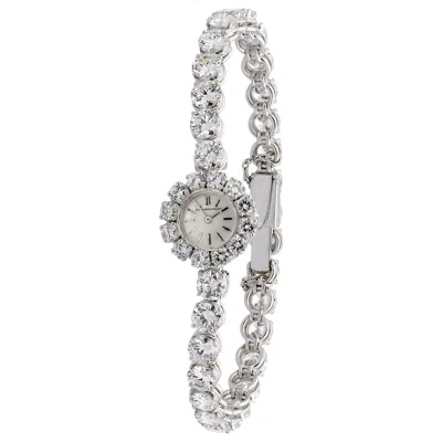 Pre-owned Audemars Piguet Vintage Platinum  Haute Joaillerie Diamond Tennis Bracelet Watch In Multi