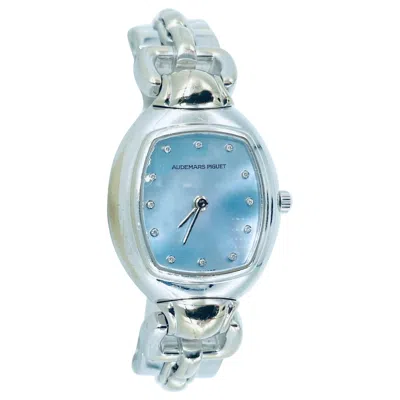 Pre-owned Audemars Piguet Vintage Rare  Mother Of Pearl Diamonds Dial Watch 18k White Gold