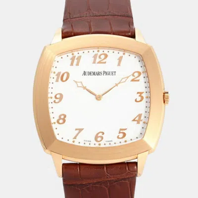 Pre-owned Audemars Piguet White Rose Gold Queen Elizabeth Ii Cup World Limited 15334or.oo.a092cr.01 Men's Watch 41 Mm