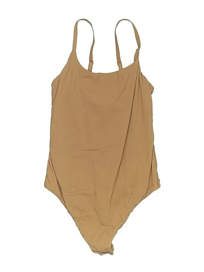 Pre-owned Auden Bodysuit In Tan