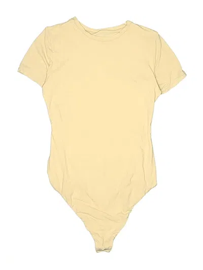 Pre-owned Auden Bodysuit In Yellow