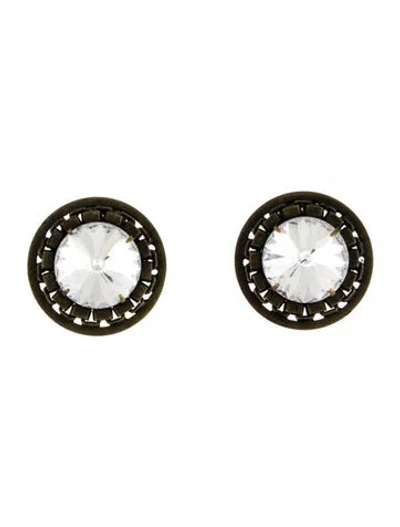 Pre-owned Auden Crystal Clip On Stud Earrings In Multicolor
