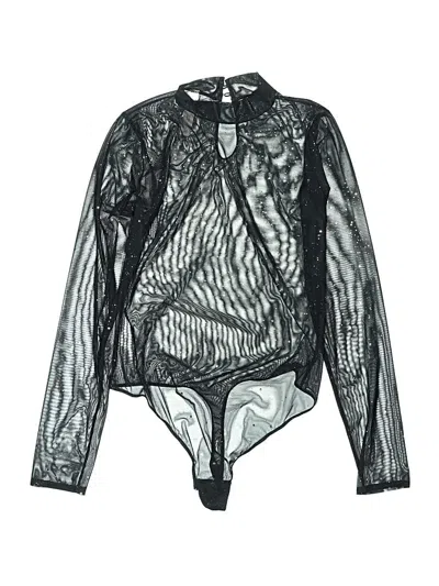 Pre-owned Auden Long Sleeve Blouse In Black