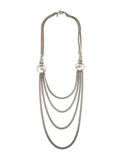 Pre-owned Auden Multi Strand Chain Necklace, 32.25"