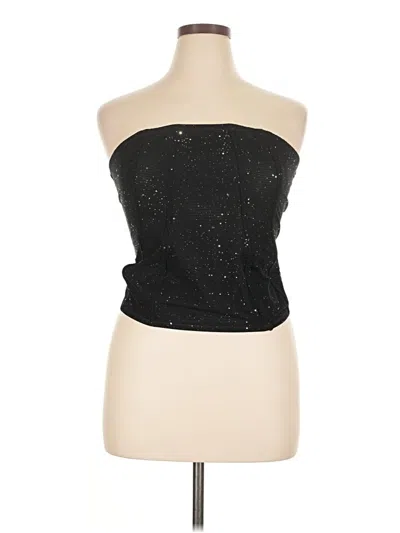 Pre-owned Auden Sleeveless Top Black Strapless Neckline Tops