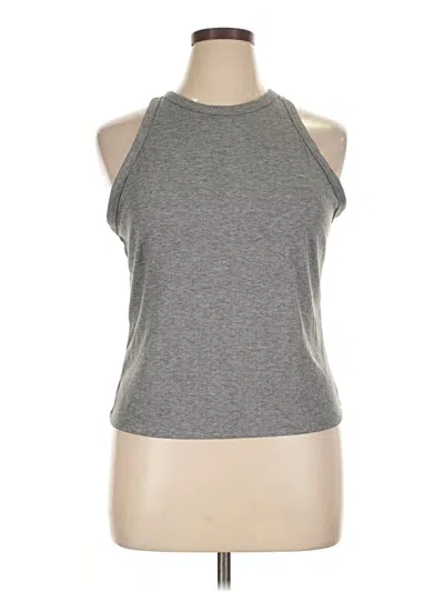 Pre-owned Auden Tank Top Gray Halter Neckline Tops