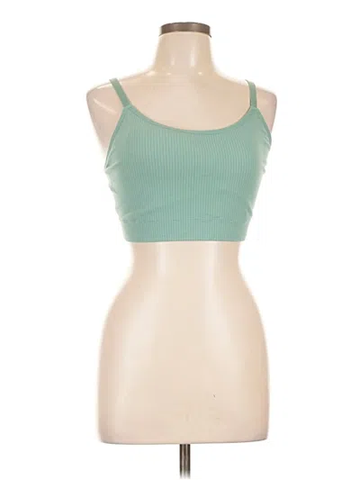 Pre-owned Auden Tank Top Green Strapless Neckline Tops