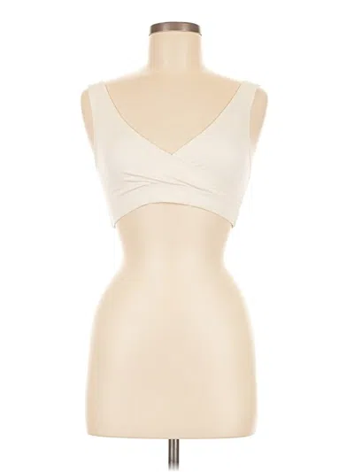 Pre-owned Auden Tank Top Ivory Strapless Neckline Tops In White