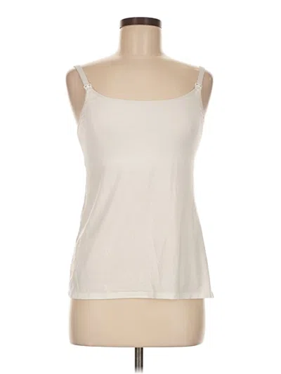 Pre-owned Auden Tank Top Ivory Strapless Neckline Tops In White