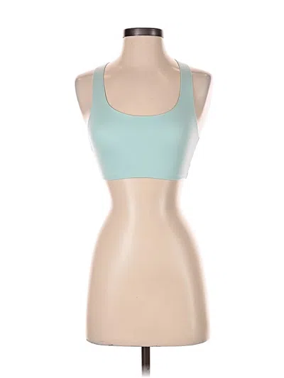 Pre-owned Auden Tank Top Teal Halter Neckline Tops In Blue