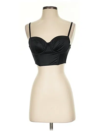 Pre-owned Auden Tube Top Black Strapless Neckline Tops