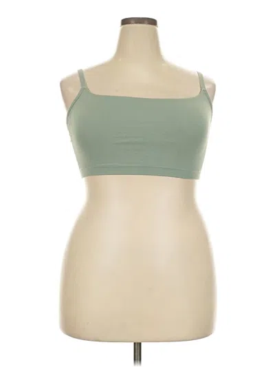 Pre-owned Auden Tube Top Green Strapless Neckline Tops