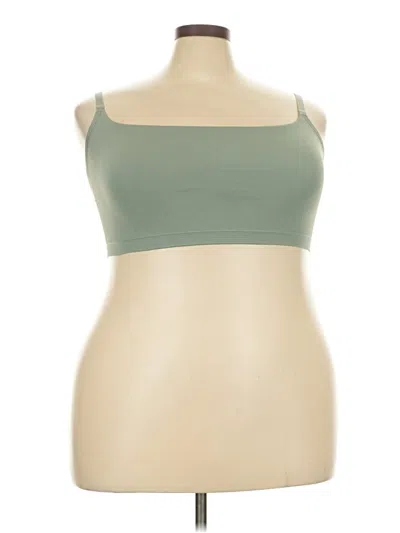 Pre-owned Auden Tube Top Green Strapless Neckline Tops