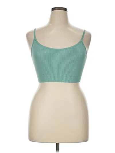 Pre-owned Auden Tube Top Teal Strapless Neckline Tops In Blue