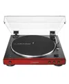 Audio-technica At-lp60xbt Fully Automatic Belt-drive Stereo Turntable With Bluetooth In Red