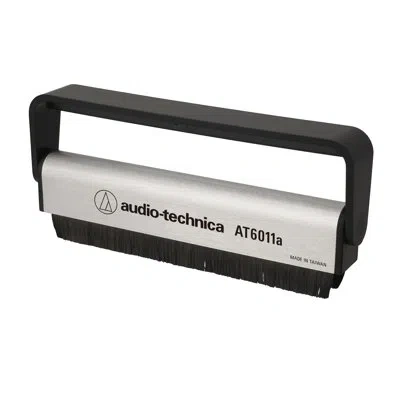 Audio-technica At6011a Anti Static Lp Cleaning Brush  (silver/black) In Silver,black