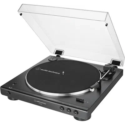 Audio-technica At-lp60xbt-bk Bluetooth Wireless Turntable (black) In Black;white