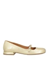 Audley Woman Ballet Flats Platinum Size 7 Leather In Gray