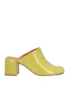 Audley Woman Mules & Clogs Lime Green Size 9 Leather