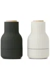 Audo Bottle Grinder Ceramic Salt And Pepper Mill (set Of Two) In Grey