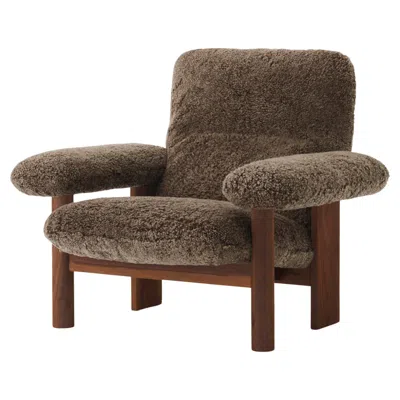 Pre-owned Audo Brasilia Lounge Chair, Sheepskin Root/walnut, By Anderssen & Voll For  In Brown