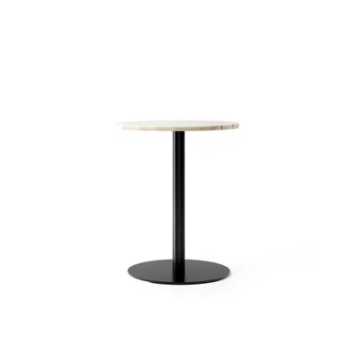 Audo Copenhagen (formerly Menu) Harbour Column Table, Round Table Top, Dining Height In White