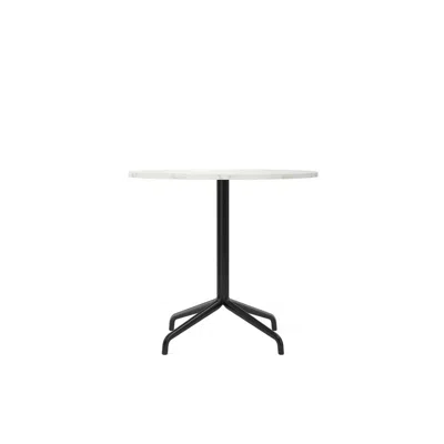 Audo Copenhagen (formerly Menu) Harbour Column Table, Round Table Top, Dining Height In Blue