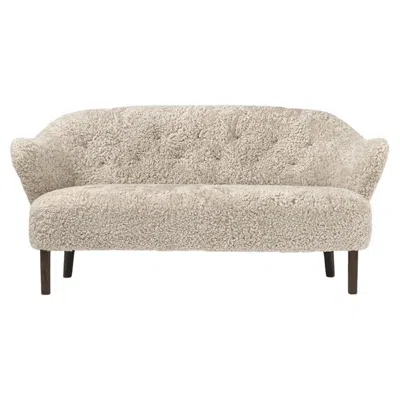 Pre-owned Audo Flemming Lassen Ingeborg Sofa Sheepskin Moonlight Dark Stained Oak For  In Brown