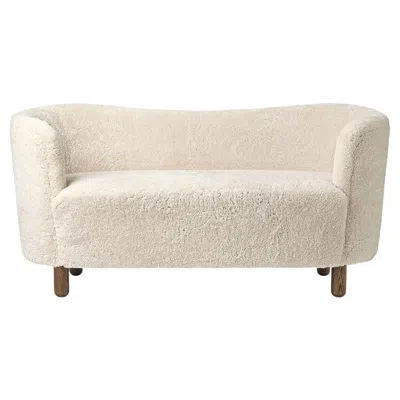 Pre-owned Audo Flemming Lassen Mingle Sofa Moonlight Sheepskin Dark Stained Oak For  In Brown