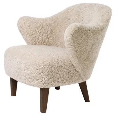Pre-owned Audo Ingeborg Lounge Chair, Sheepskin M/ Dark Stained Oak, By Flemming Lassen,  In Brown